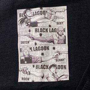 Men's WILLIAM RAST w/Black Lagoon Print Sweatshirt in Black Size LG WMTF5-2265